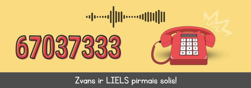 attēlā uz oranža fona palīdzības tālruņa numurs un sarkans telefona aparāts